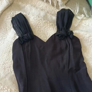 Vintage Rampage Black‎ mini dress with rose detail